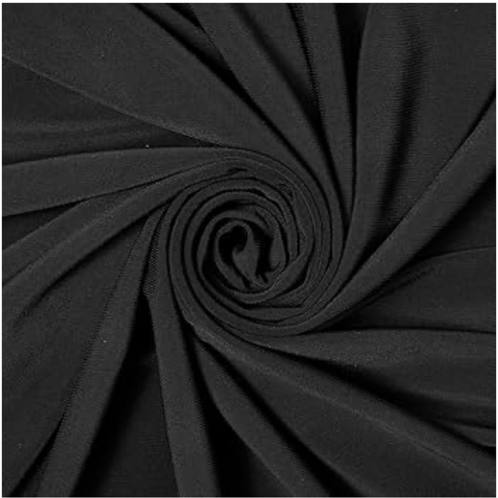 NWT.10 yardas Bright black Fabric,elastic fabric  two directions.60 inches wide.